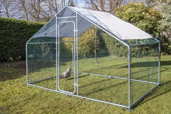 Gallinero de metal grande para gallinas, paseo por la casa